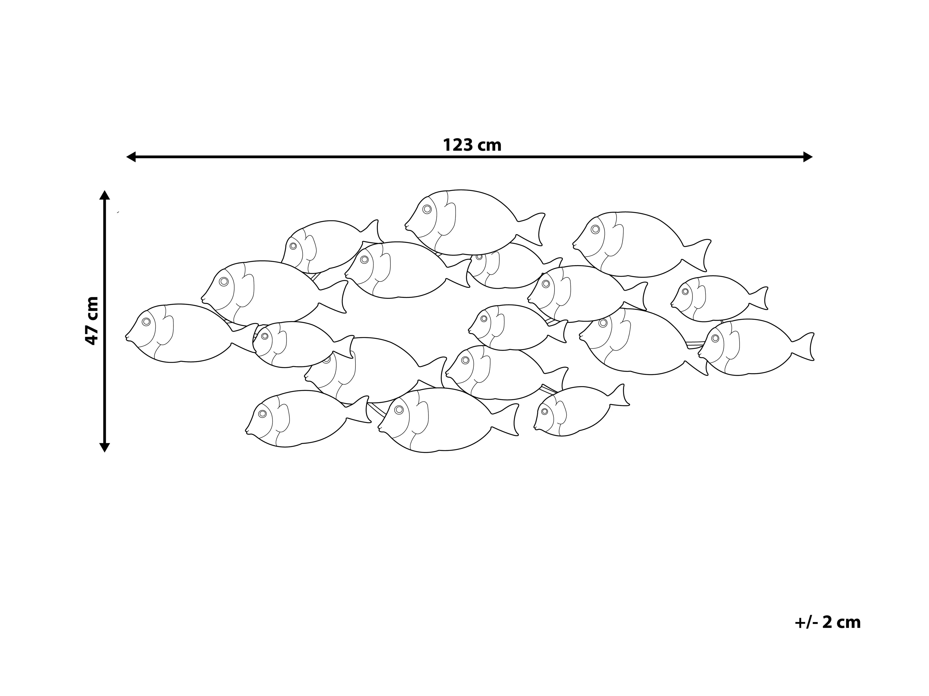 Décoration murale Poisson Métal 47 cm Multicolore