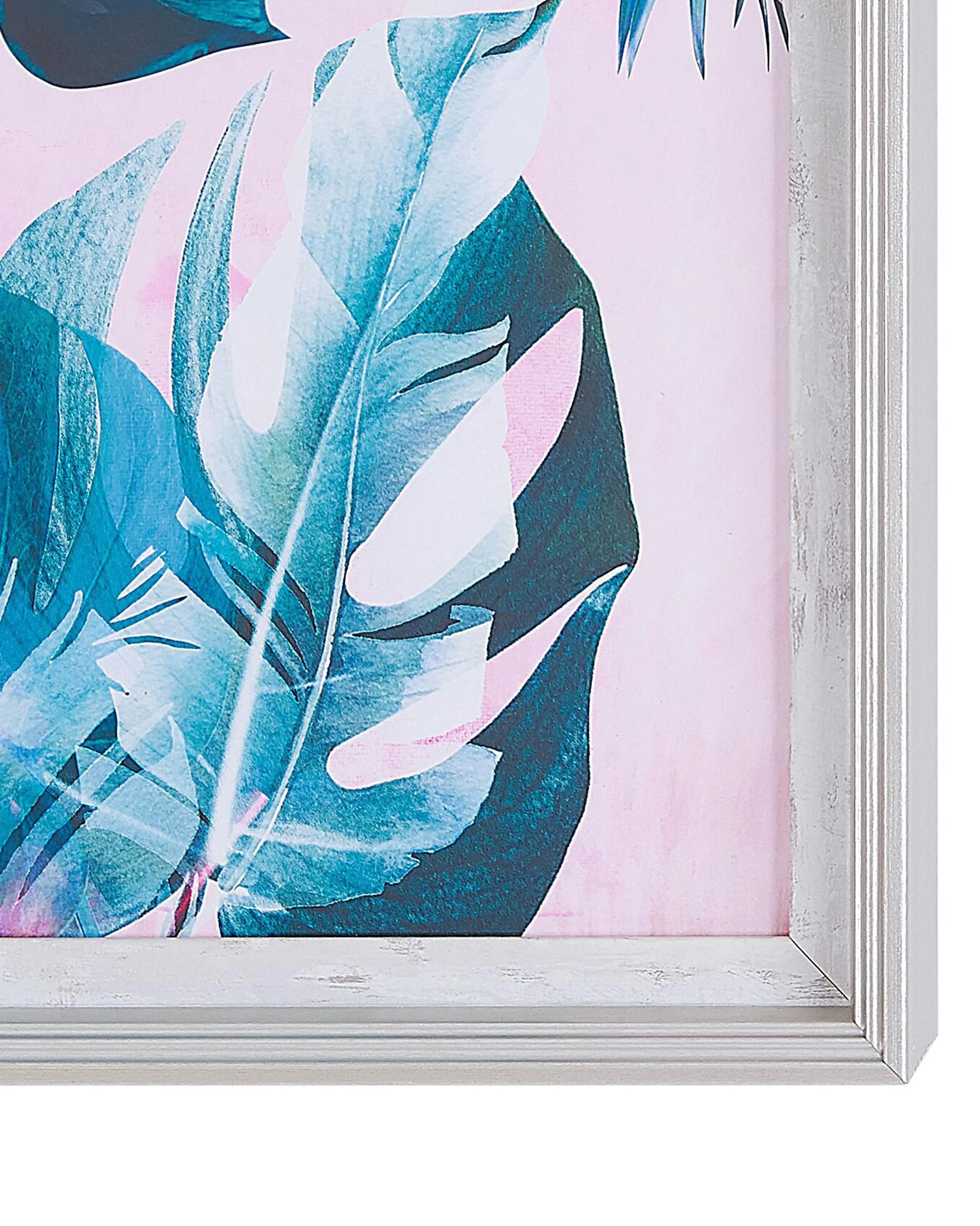 Impression murale encadrée Motif floral 30 x 40 cm Bleu