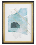 Stampa da parete Incorniciata TOUBA Motivo astratto 30 x 40 cm Blu