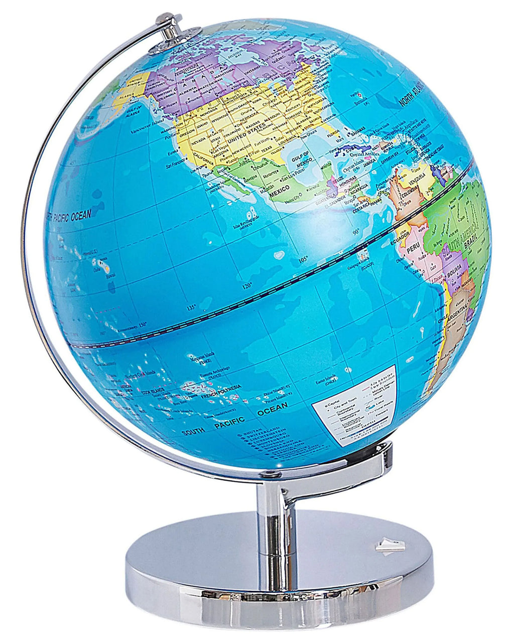 Mappamondo LED STANLEY Blu 30 cm