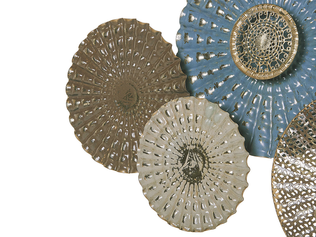 Décoration murale Métal 48 cm Bleu
