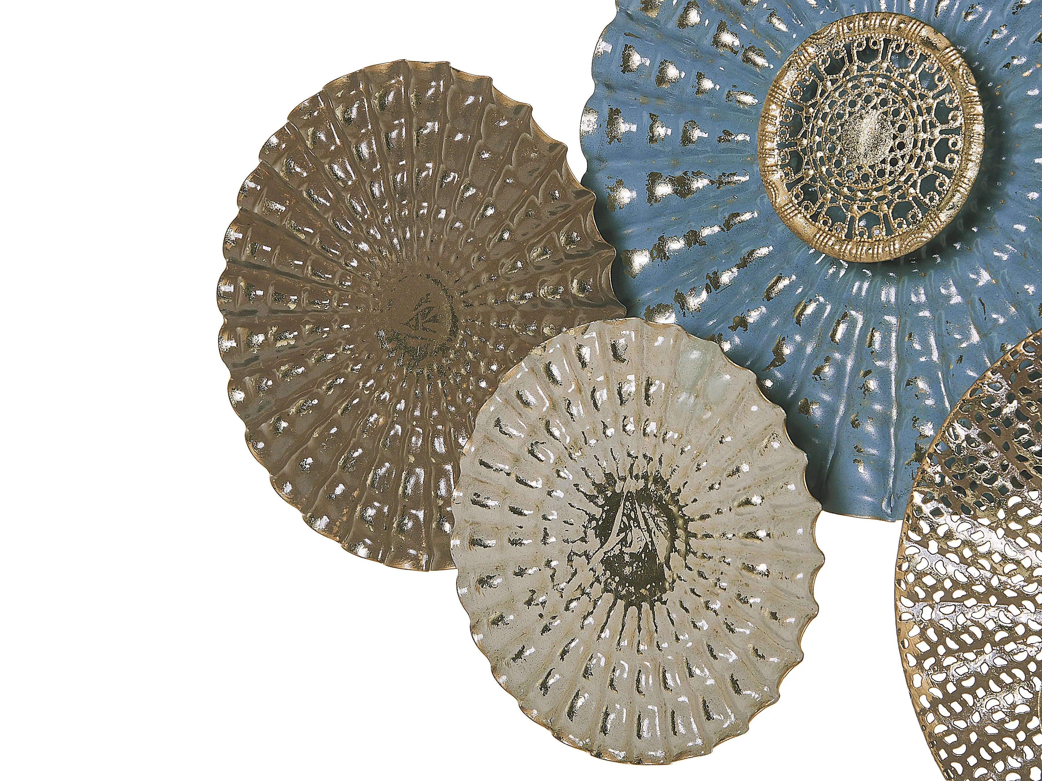 Décoration murale Métal 48 cm Bleu