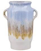 Vaso da fiori GERRHA Gres porcellanato 25 cm Azzurro