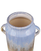 Vase à fleurs Grès cérame 25 cm Bleu clair