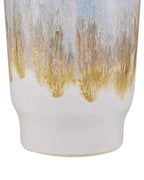 Vase à fleurs Grès cérame 25 cm Bleu clair