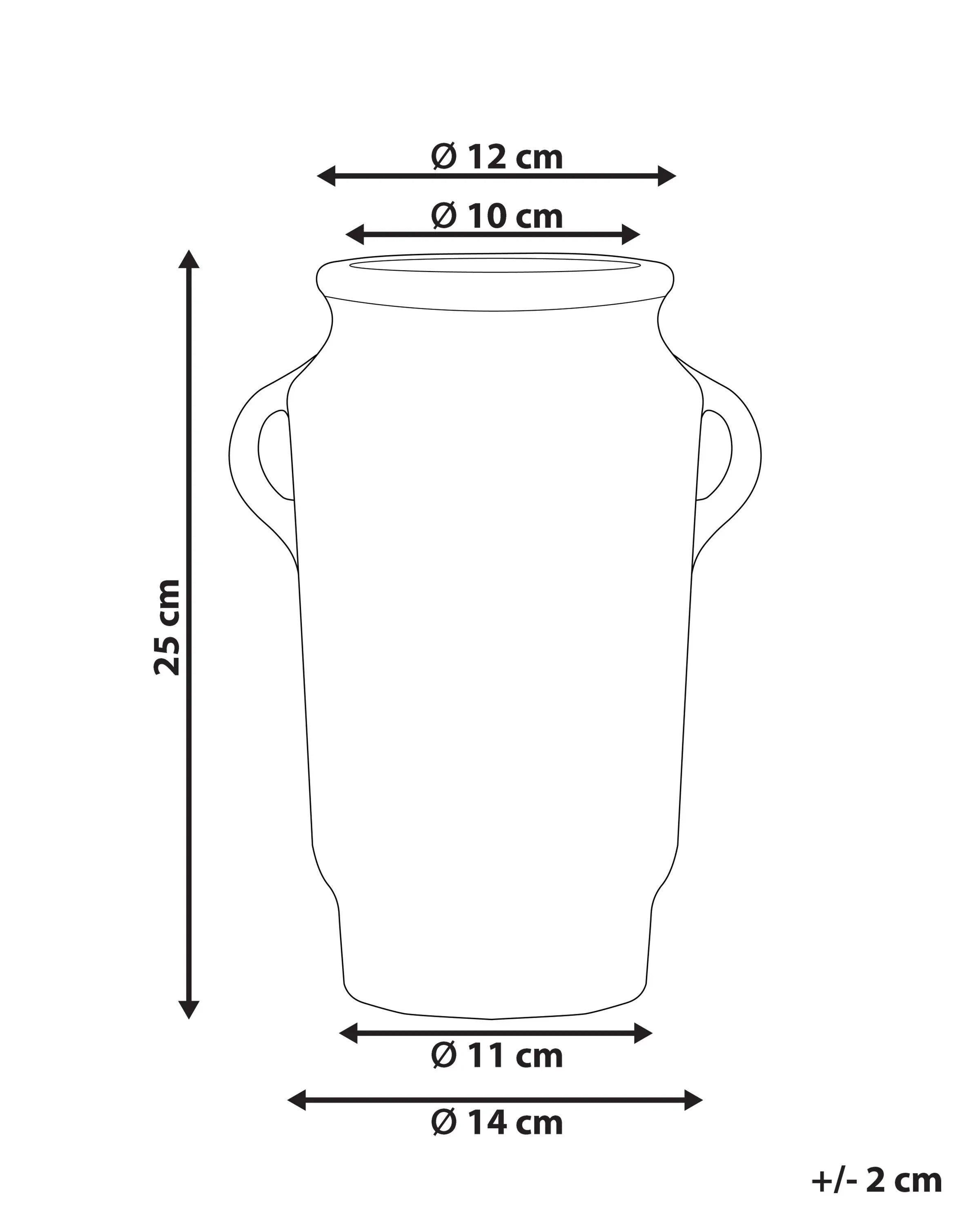 Vase à fleurs Grès cérame 25 cm Bleu clair