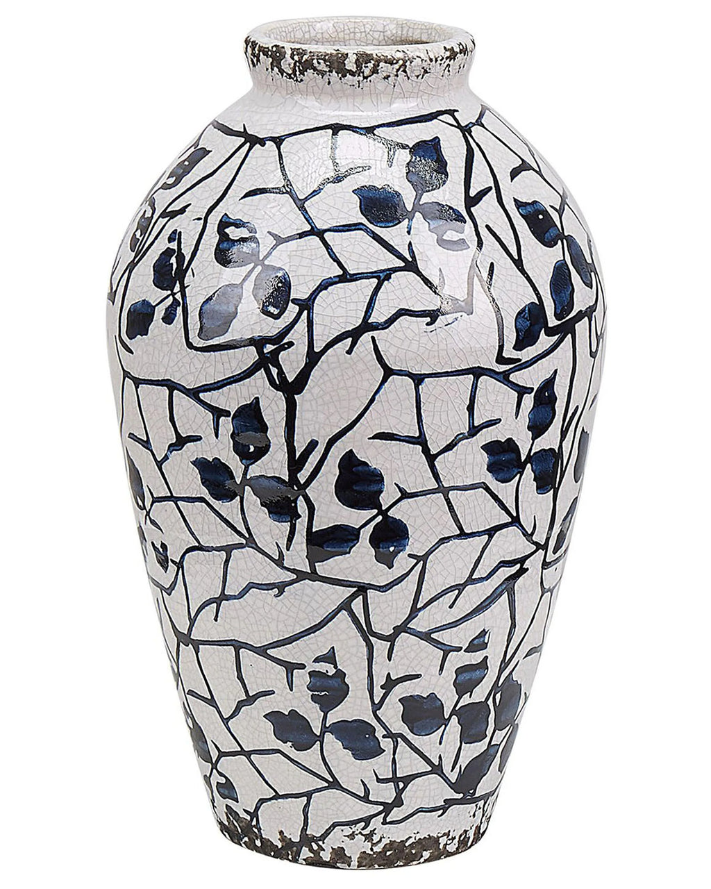 Vaso da fiori MALLIA Gres porcellanato 20 cm Bianco