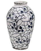 Vaso da fiori MALLIA Gres porcellanato 20 cm Bianco