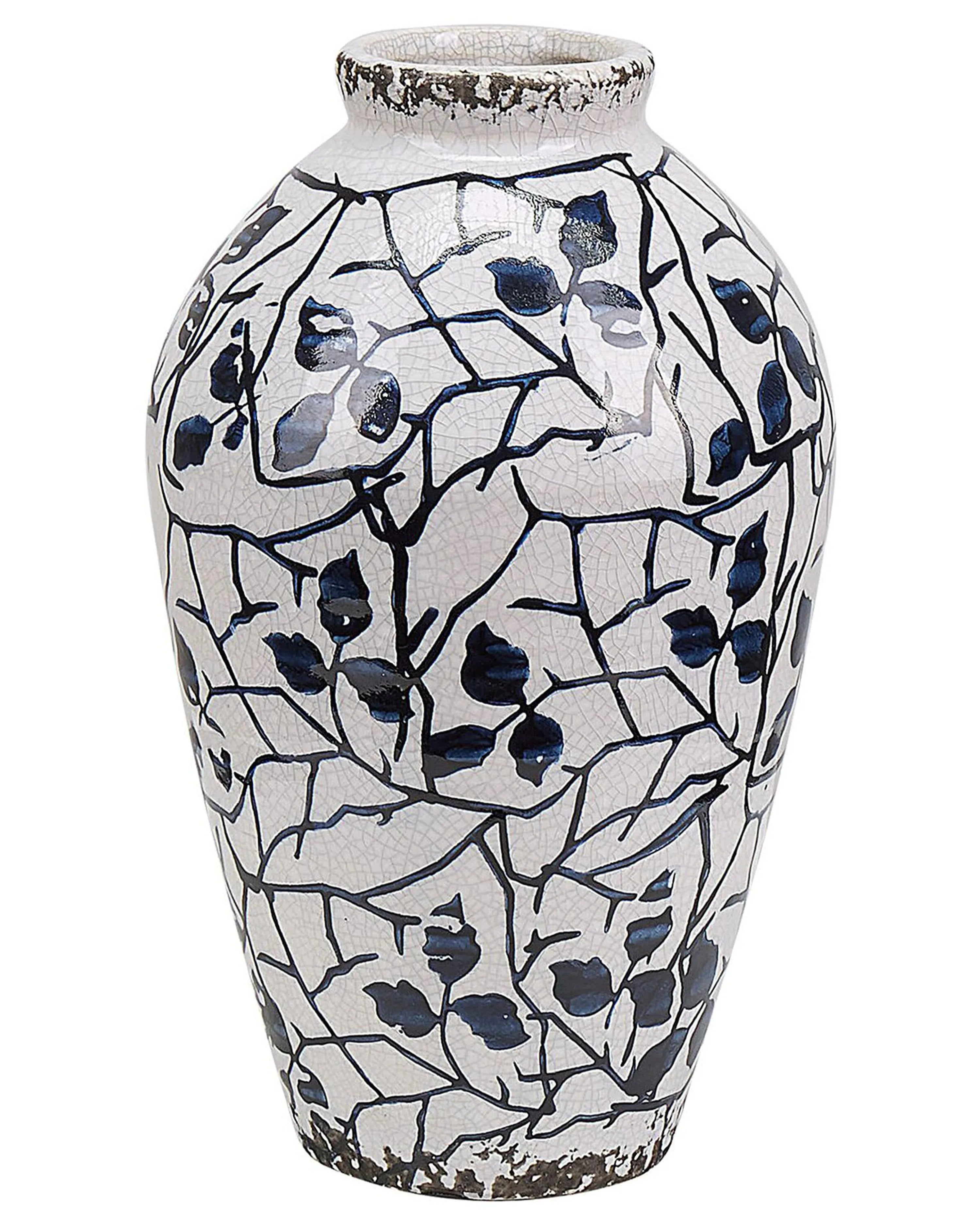 Vaso da fiori MALLIA Gres porcellanato 22 cm Bianco