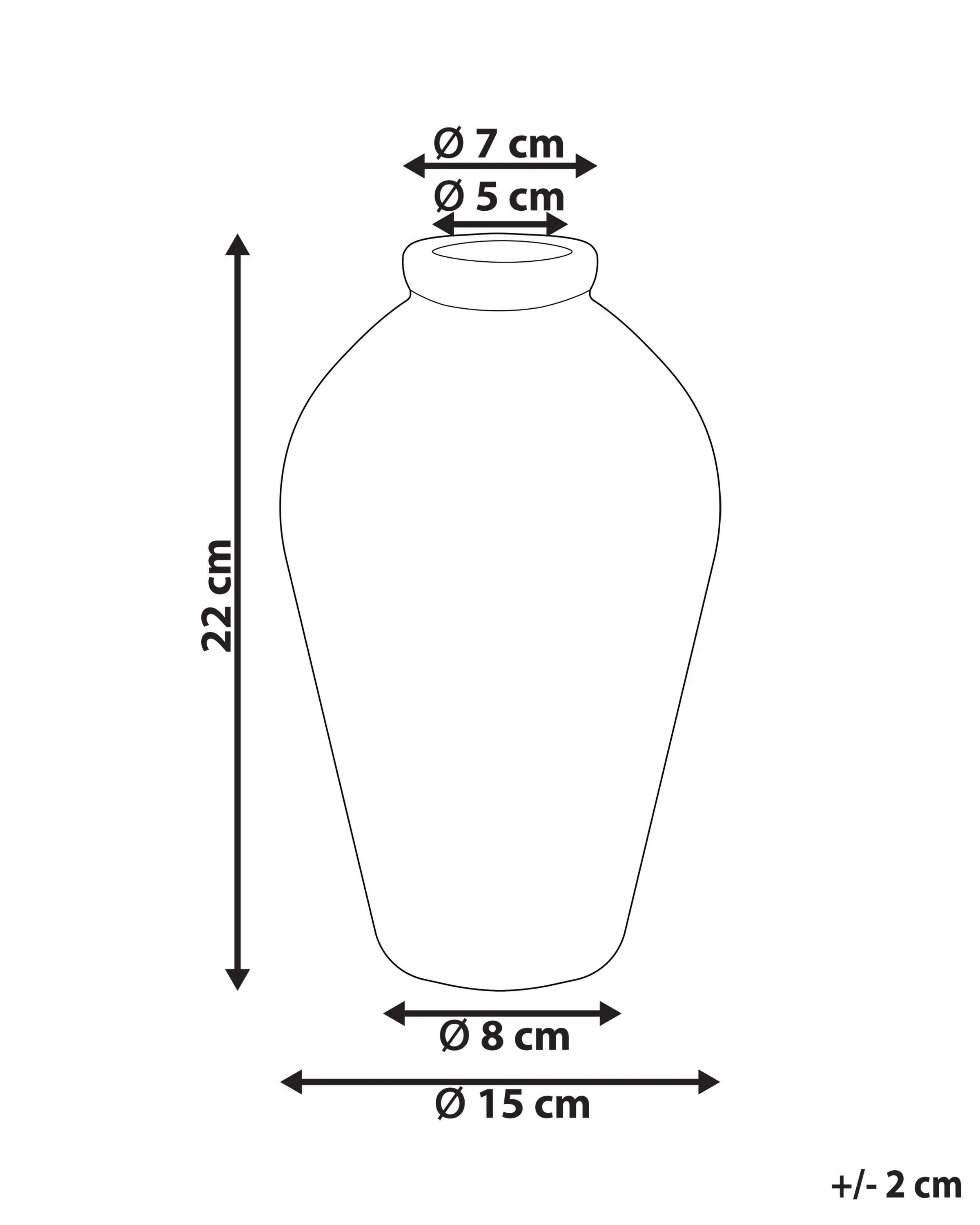 Vase à fleurs en grès cérame 20/22 cm Blanc et Bleu Marine – Fait main, étanche, pour l'intérieur