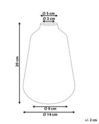 Vase à fleurs en grès cérame 20/25 cm Blanc et Bleu Marine – Fait main, étanche, style rétro