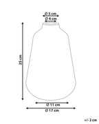 Vase à fleurs en grès cérame 20/25 cm Blanc et Bleu Marine – Fait à la main, Imperméable, Style Rétro