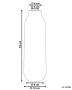 Vase à fleurs en grès cérame 30/35 cm Blanc et Bleu Marine – Fait à la main, Imperméable, pour l'intérieur