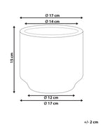 Pot en grès 15 cm Blanc et Bleu Marine – Fait main, étanche, pour l'intérieur
