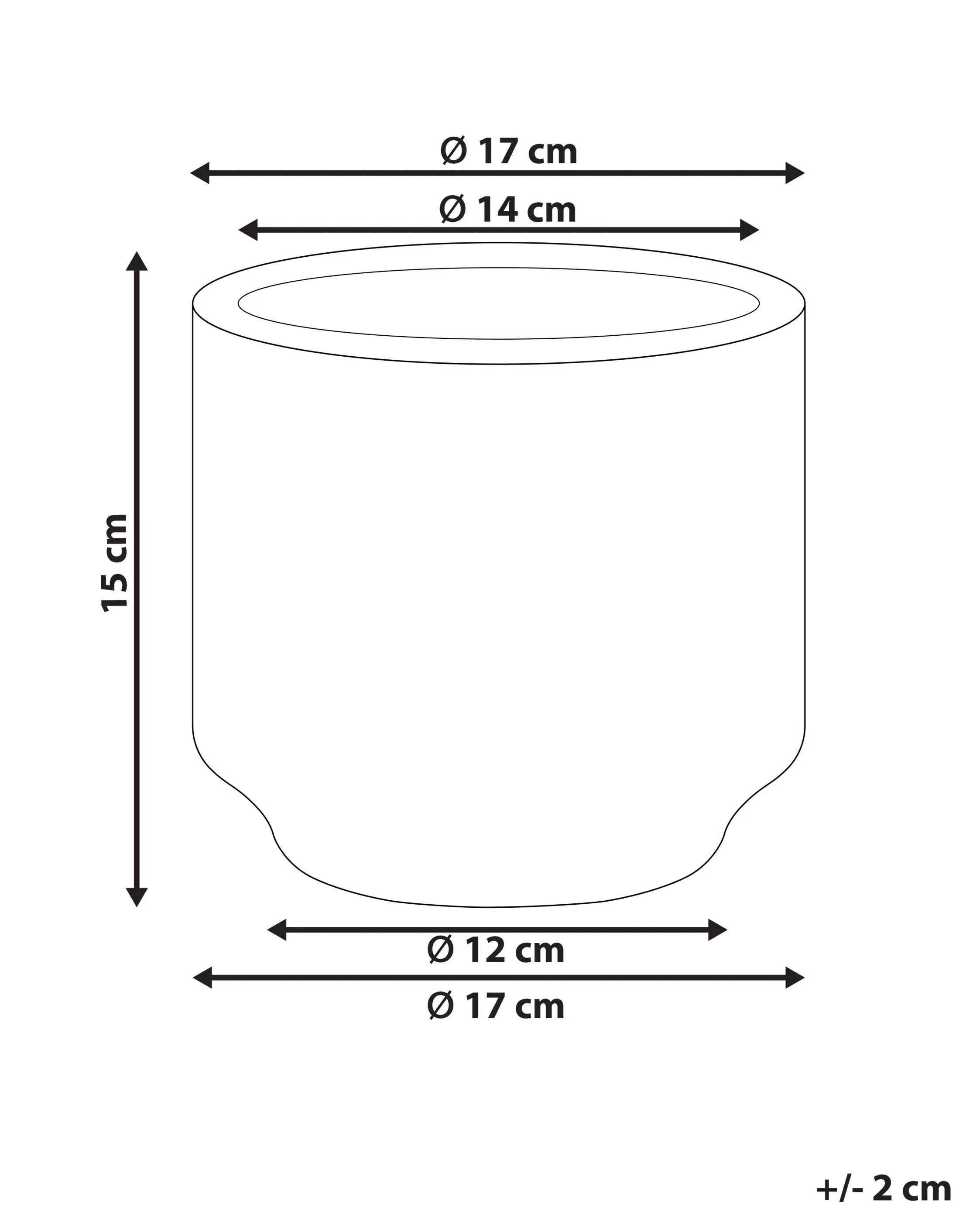 Pot en grès 15 cm Blanc et Bleu Marine – Fait main, étanche, pour l'intérieur