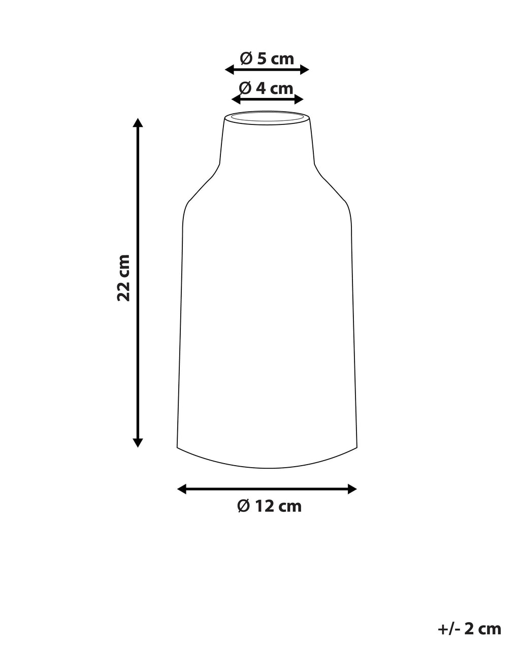 Vase à fleurs en grès cérame 22 cm Blanc et Bleu – Décoratif, Imperméable, pour Intérieur