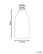 Vase à fleurs en grès cérame 22 cm Blanc et Bleu – Décoratif, Imperméable, pour Intérieur