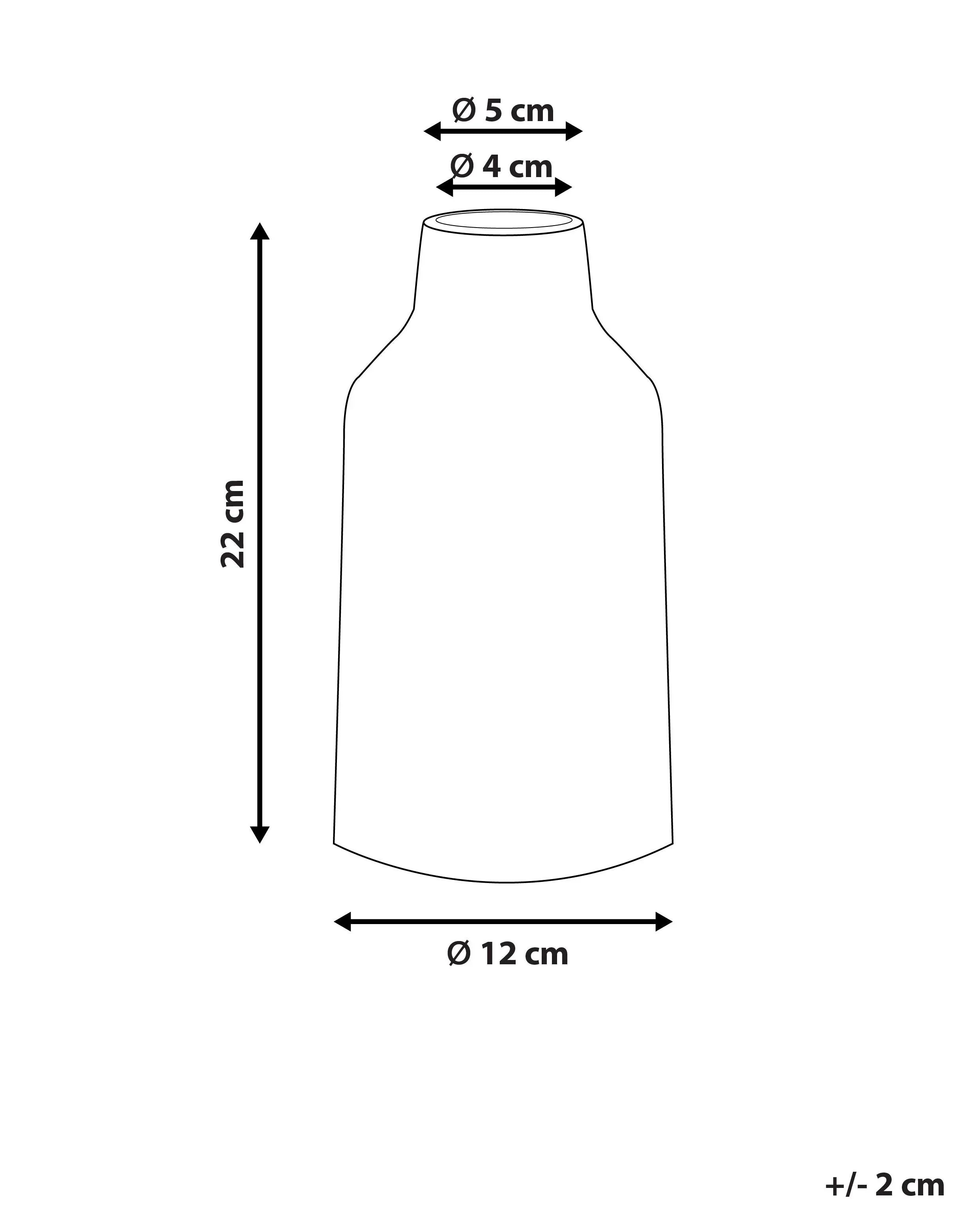 Vase à fleurs en grès cérame 22 cm Blanc et Bleu – Décoratif, Imperméable, pour Intérieur