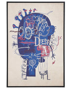 Stampa su tela TREPPIO Motivo astratto 63 x 99 cm Blu