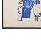 Impression sur toile Motif abstrait 63 x 99 cm Bleu