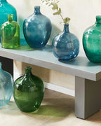Vase décoratif en verre bleu 31 cm