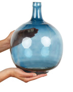 Vase décoratif en verre bleu 31 cm