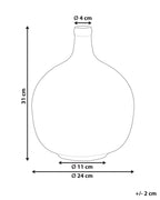 Vase décoratif en verre bleu 31 cm