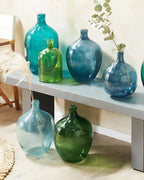 Vase décoratif Verre 48 cm Turquoise