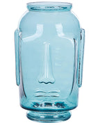 Vase décoratif en verre bleu 31 cm