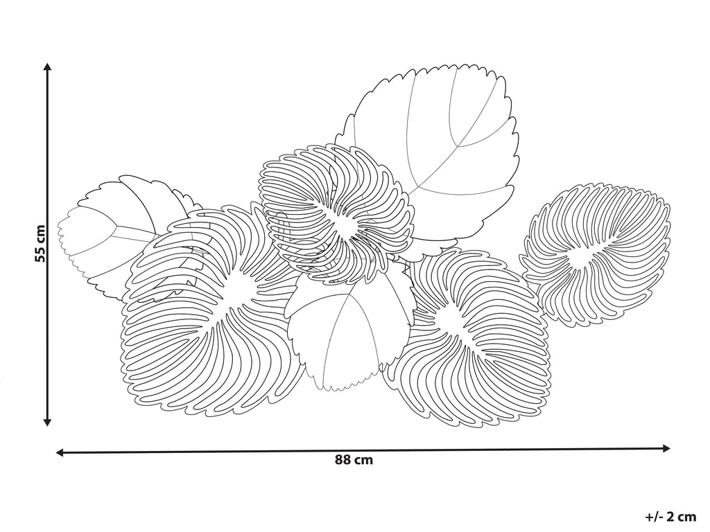 Décoration murale Feuille MAGNESIUM Métal 55 cm Or