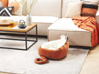 Niche en velours orange pour animaux de compagnie 50x45 cm