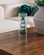 Vase à fleurs Verre 27 cm Turquoise