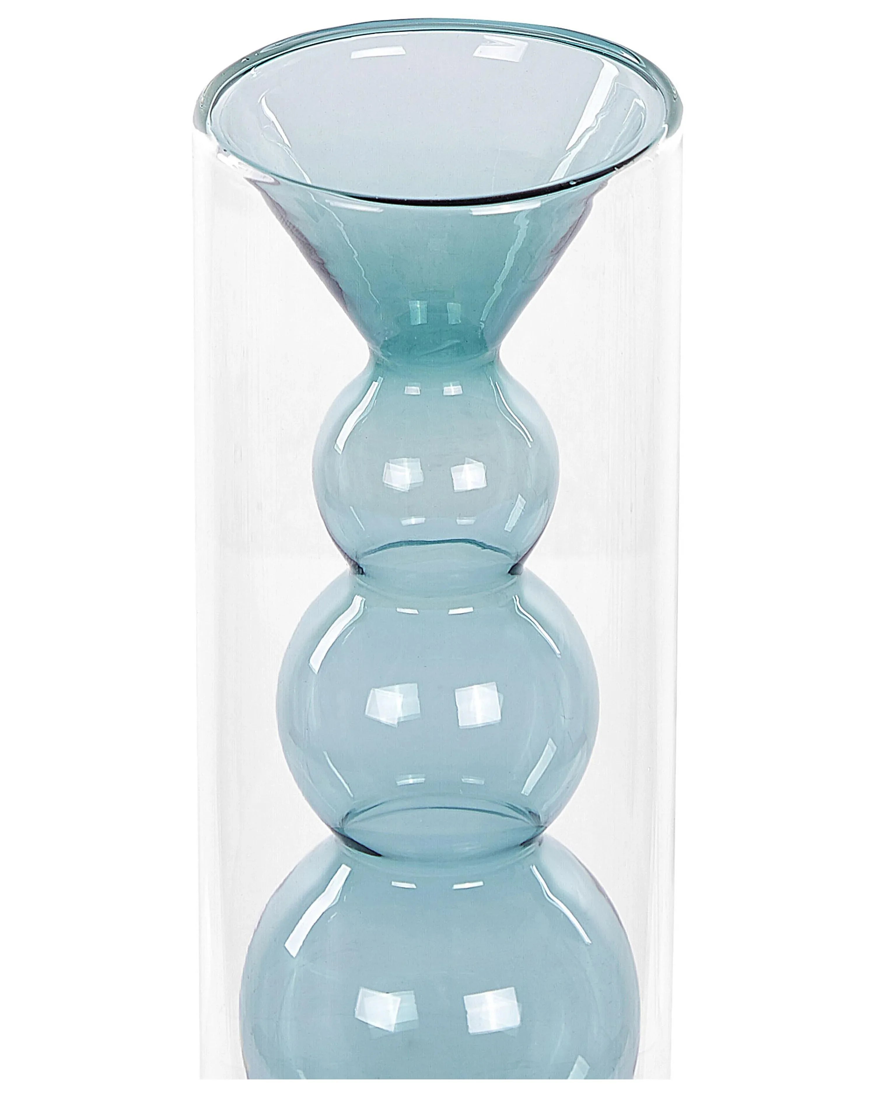 Vase à fleurs Verre 27 cm Turquoise