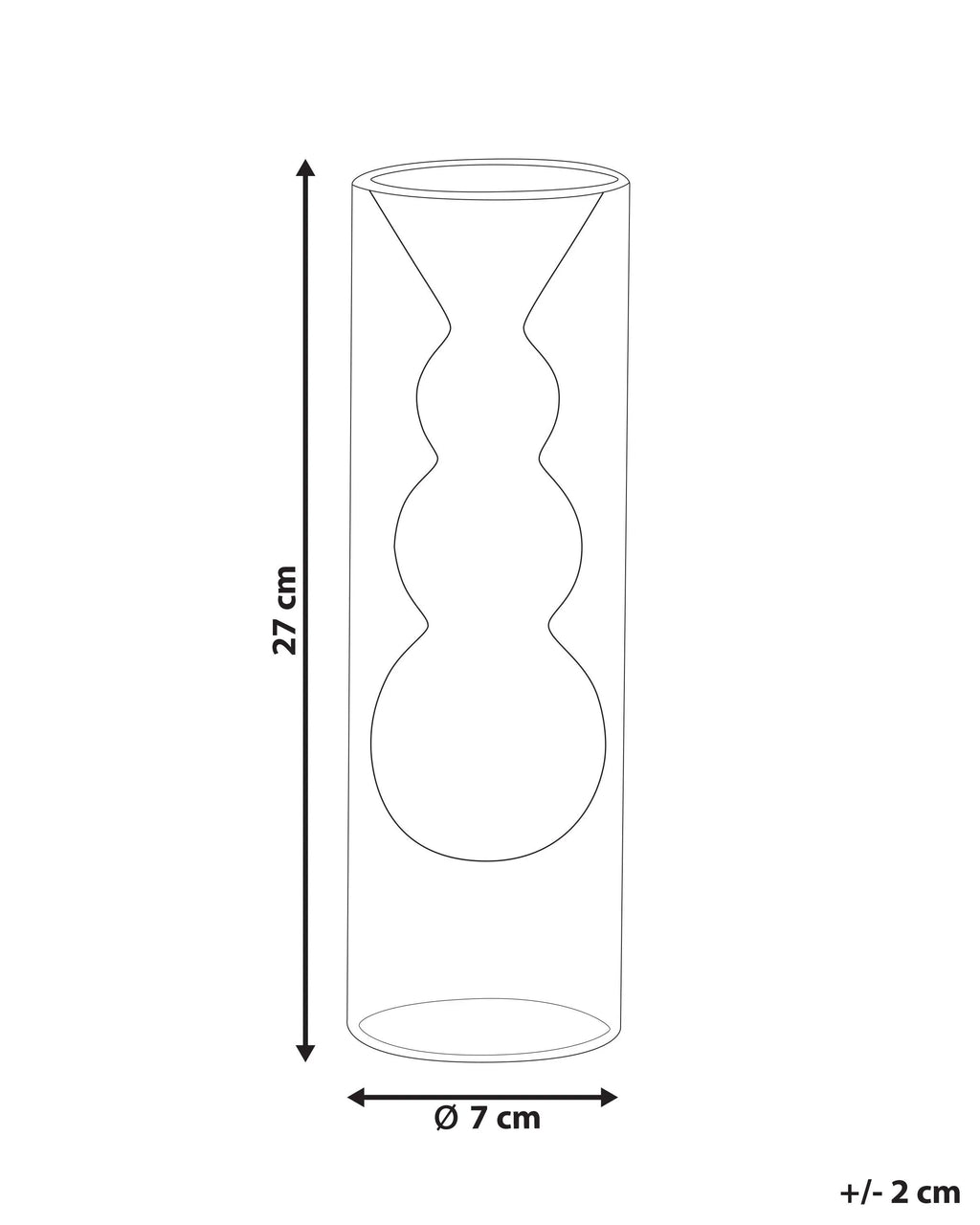 Vase à fleurs Verre 27 cm Turquoise
