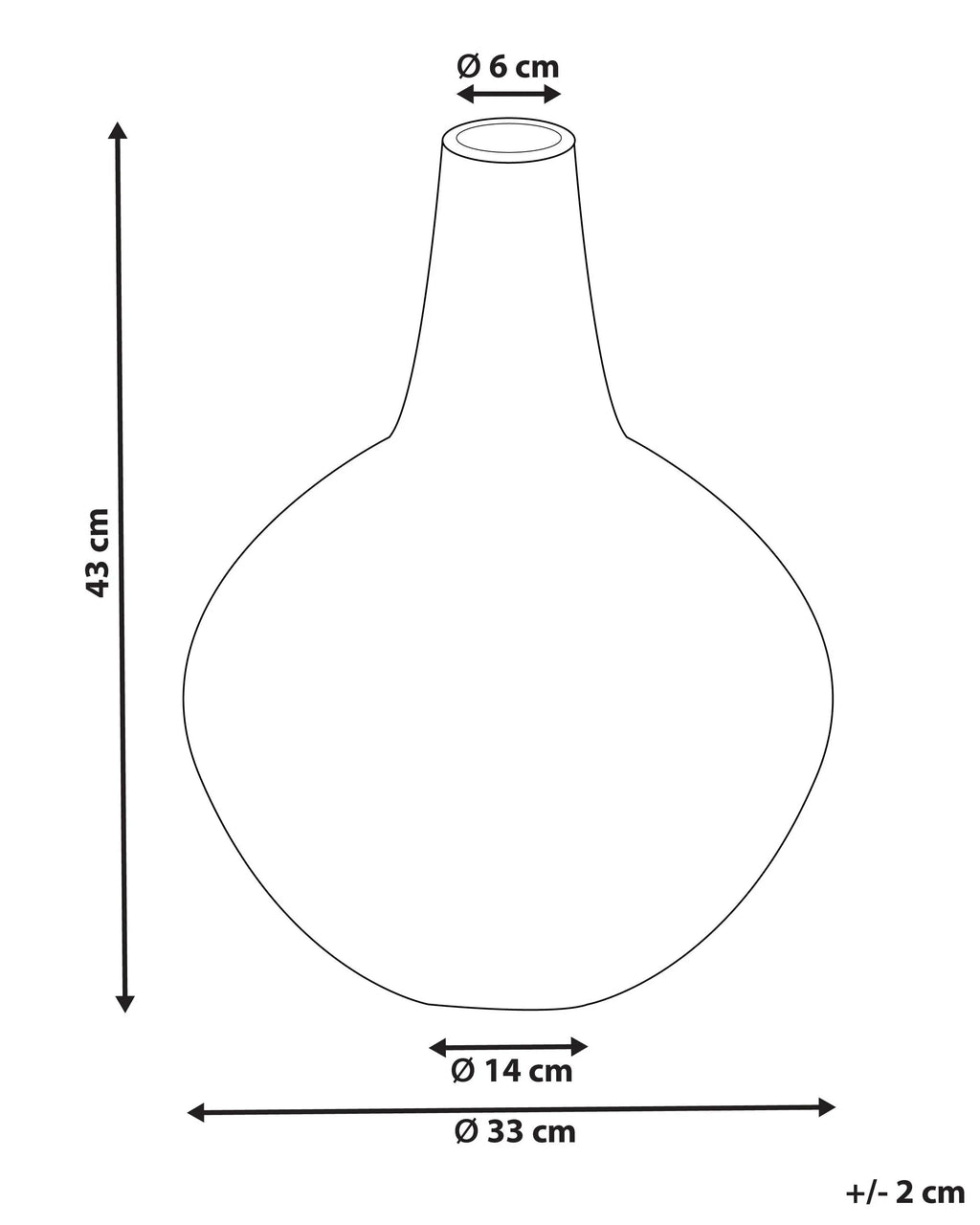 Vase décoratif Céramique 43 cm Bleu