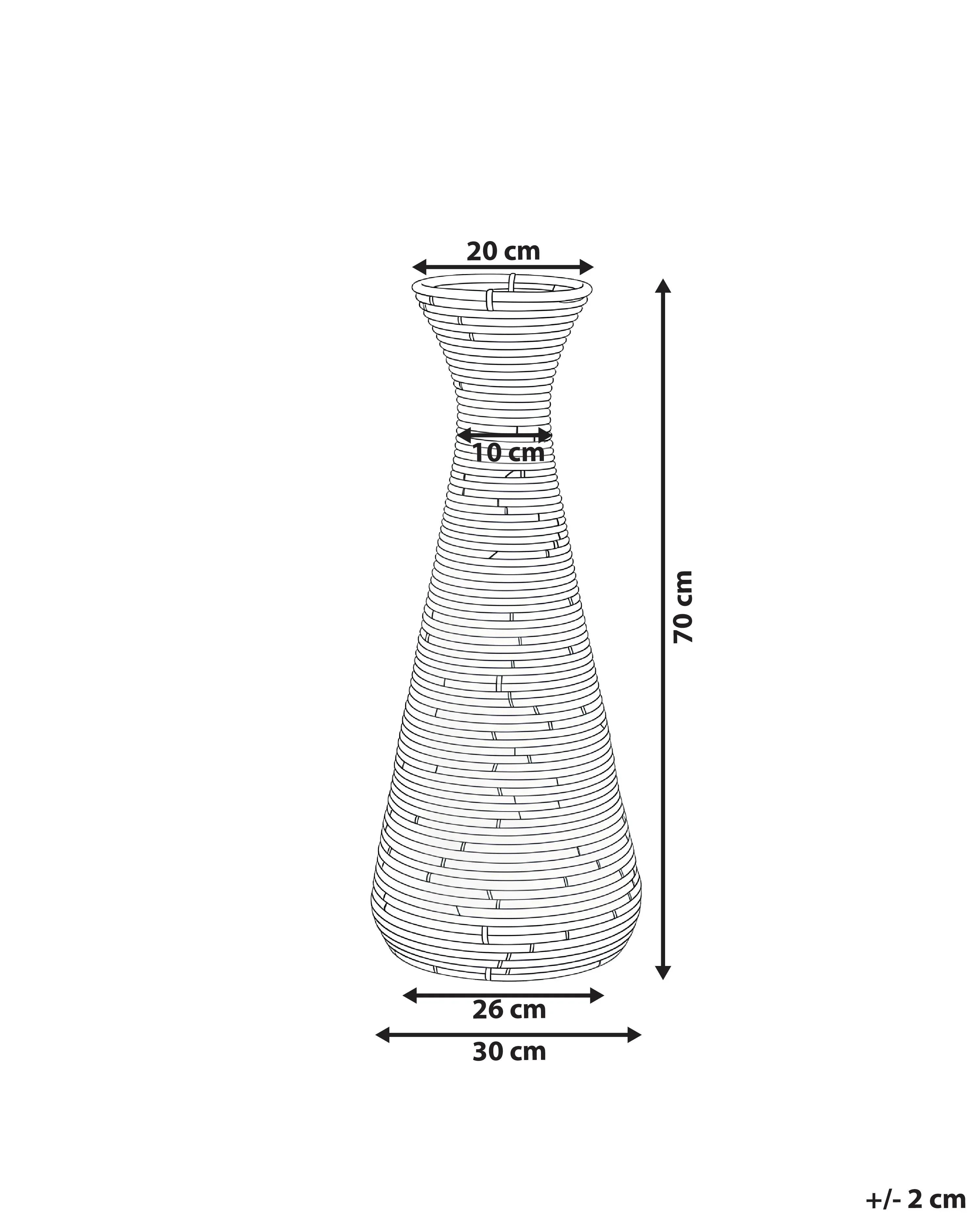 Vase décoratif en rotin 70 cm Naturel