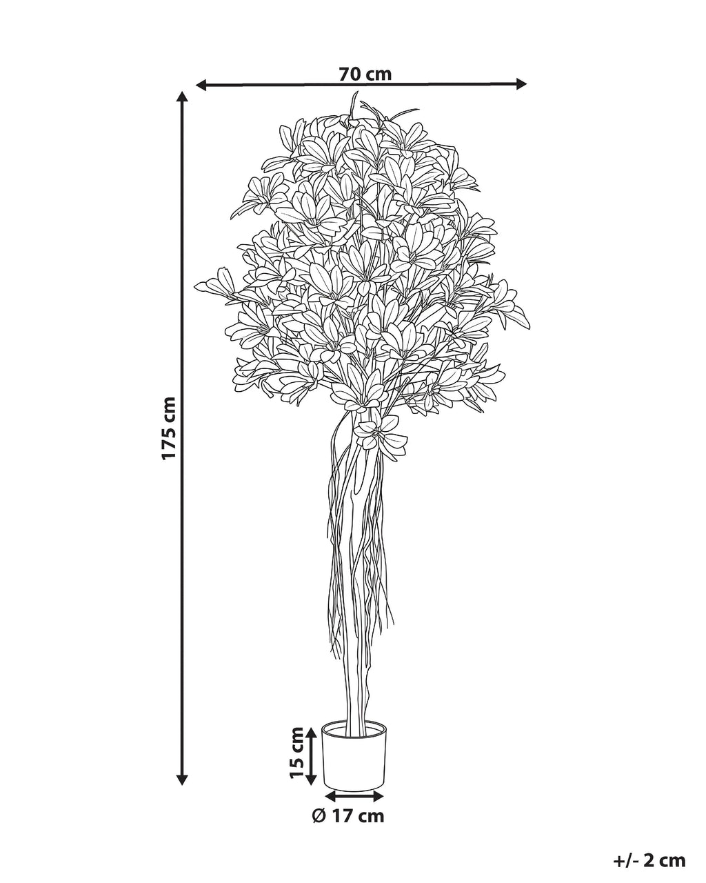 Plante artificielle ARBRE-PARAPLUIE 175 cm Vert
