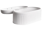 Boîte à pain en métal blanc