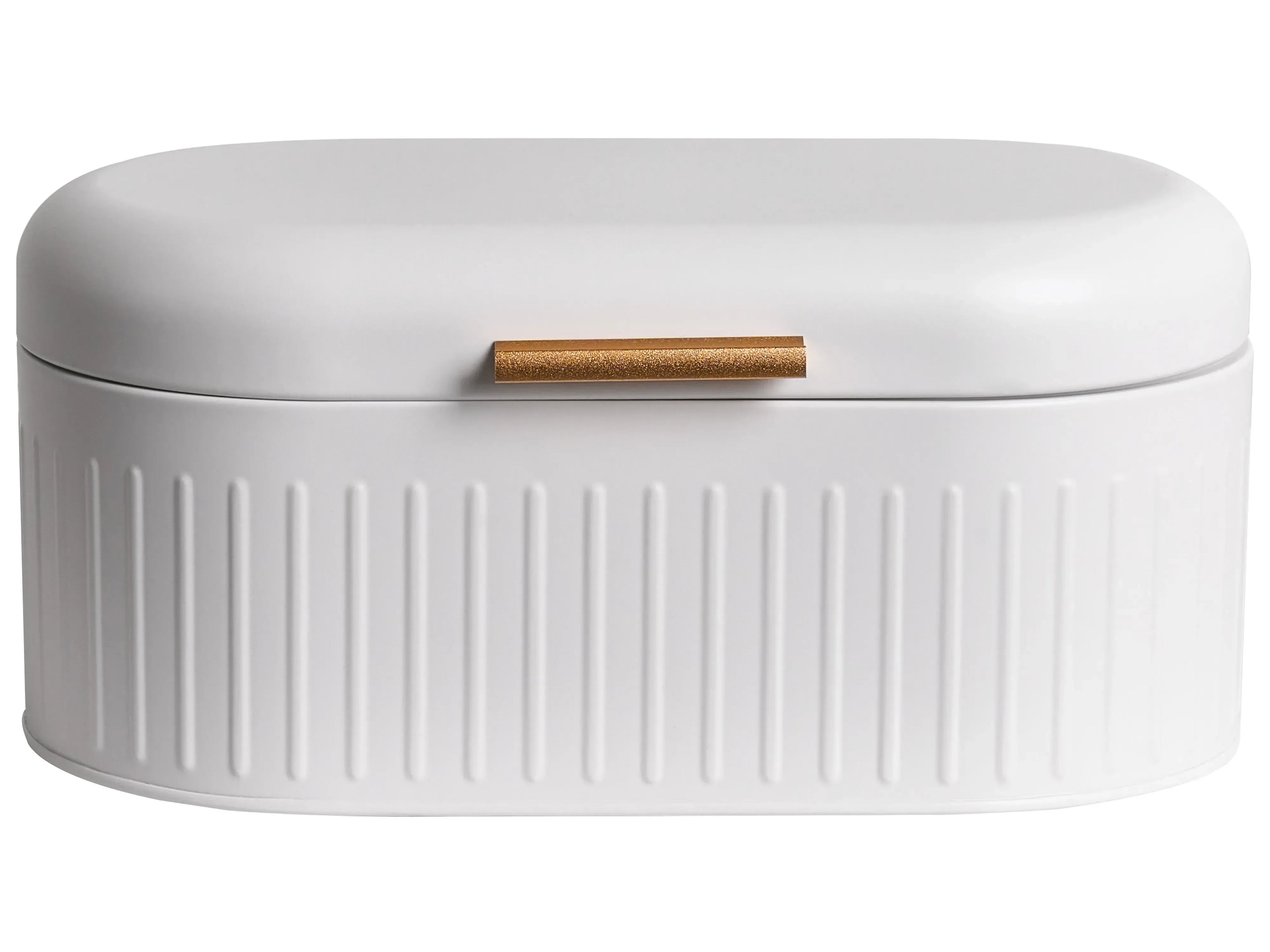 Boîte à pain en métal blanc