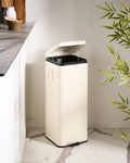Poubelle 30 L Métal Beige