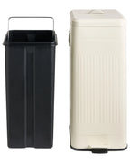 Poubelle 30 L Métal Beige
