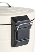 Corbeille à Papier 30 L en Métal Beige – Seau Amovible, Fermeture Amortie, Style Rétro