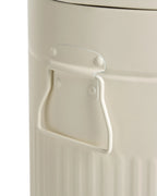 Corbeille à Papier 30 L en Métal Beige – Seau Amovible, Fermeture Amortie, Style Rétro
