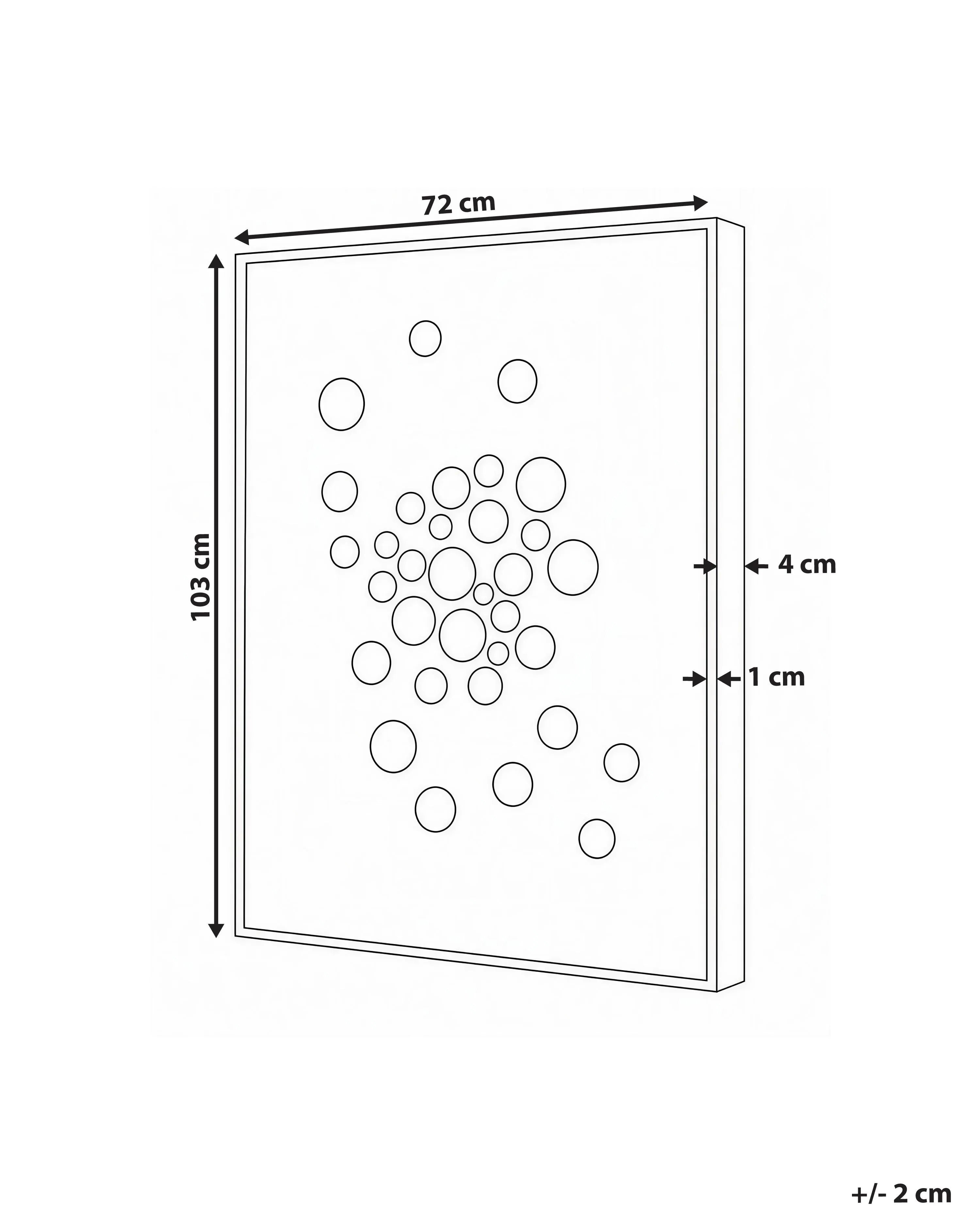 Décoration murale 103 cm Blanc