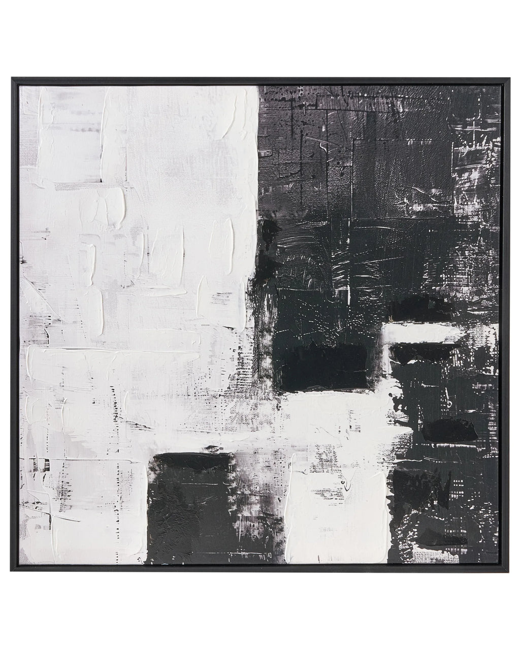 Lot de 2 toiles Motif abstrait Noir