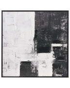 Lot de 2 toiles Motif abstrait Noir