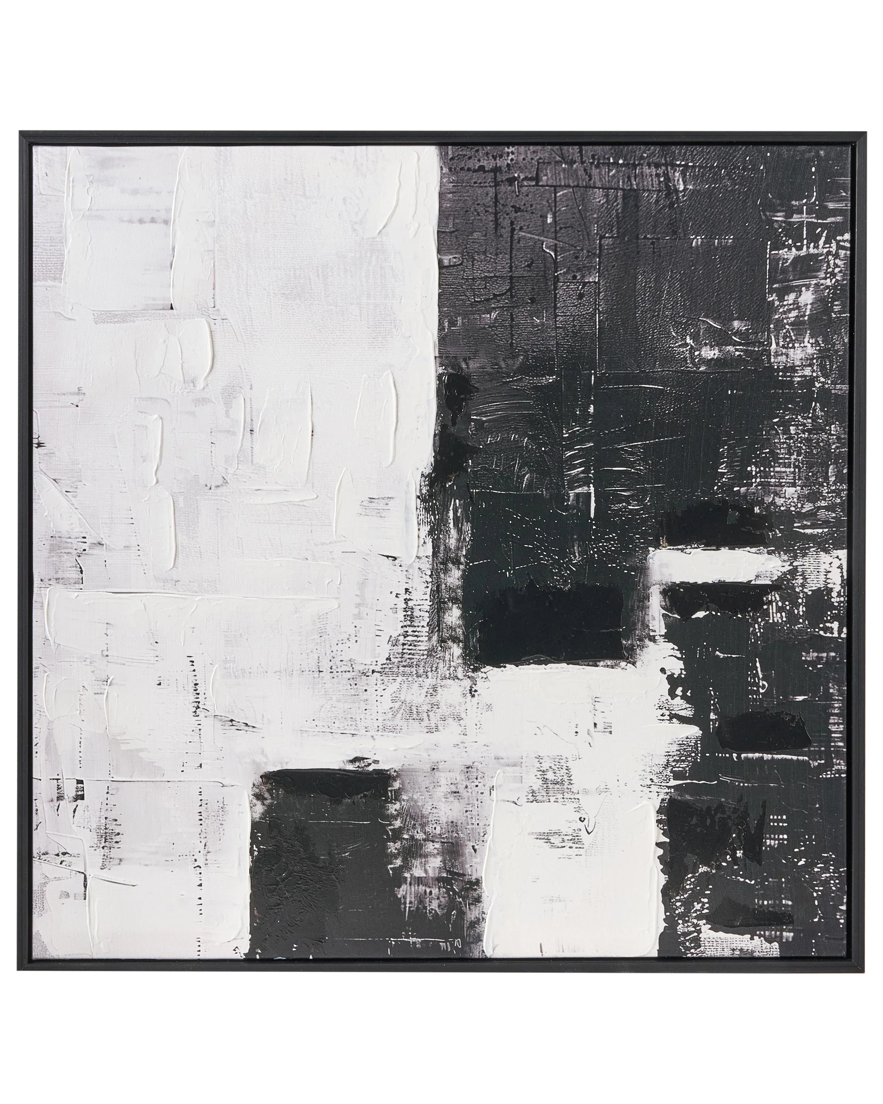 Lot de 2 toiles Motif abstrait Noir