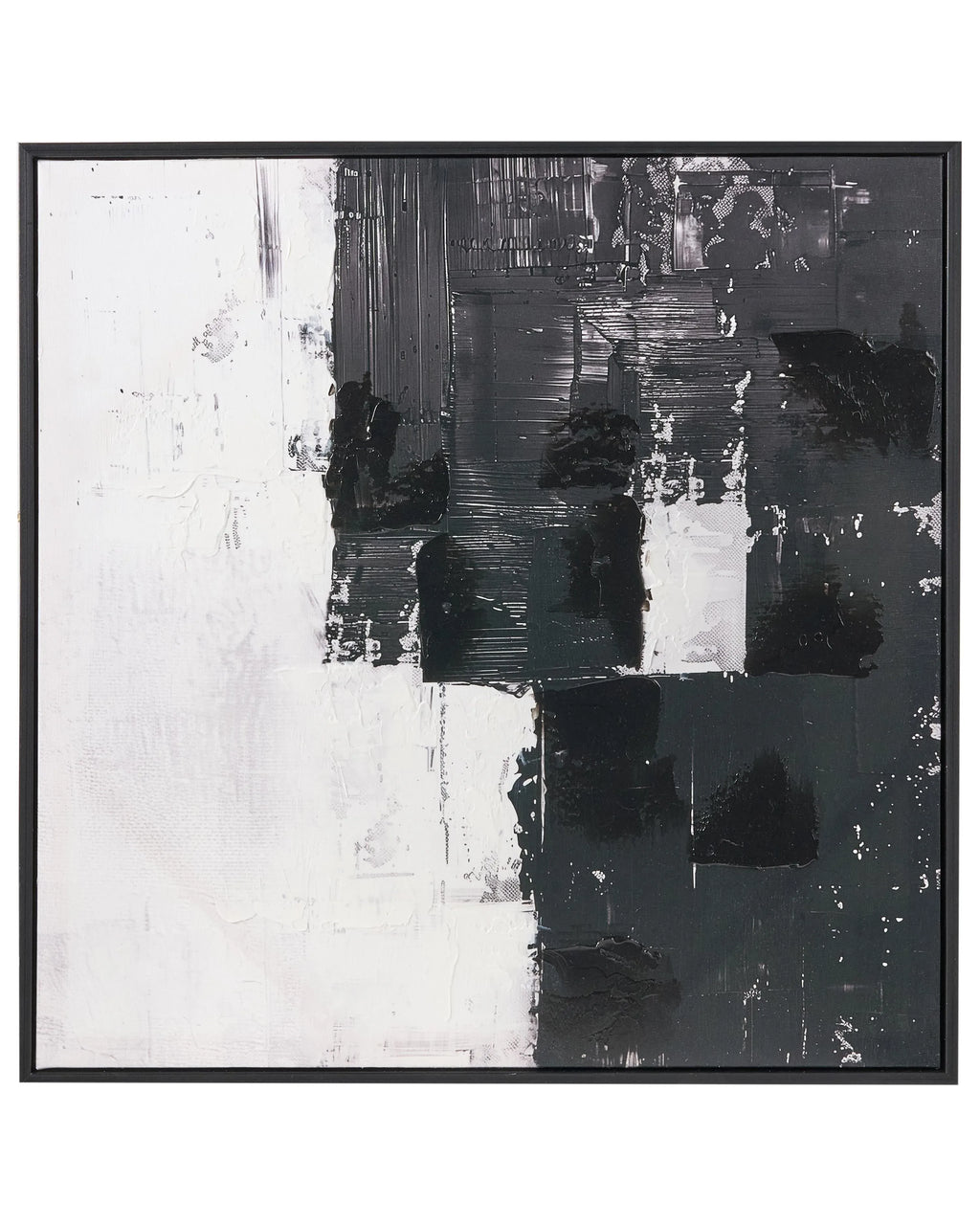 Lot de 2 toiles Motif abstrait Noir