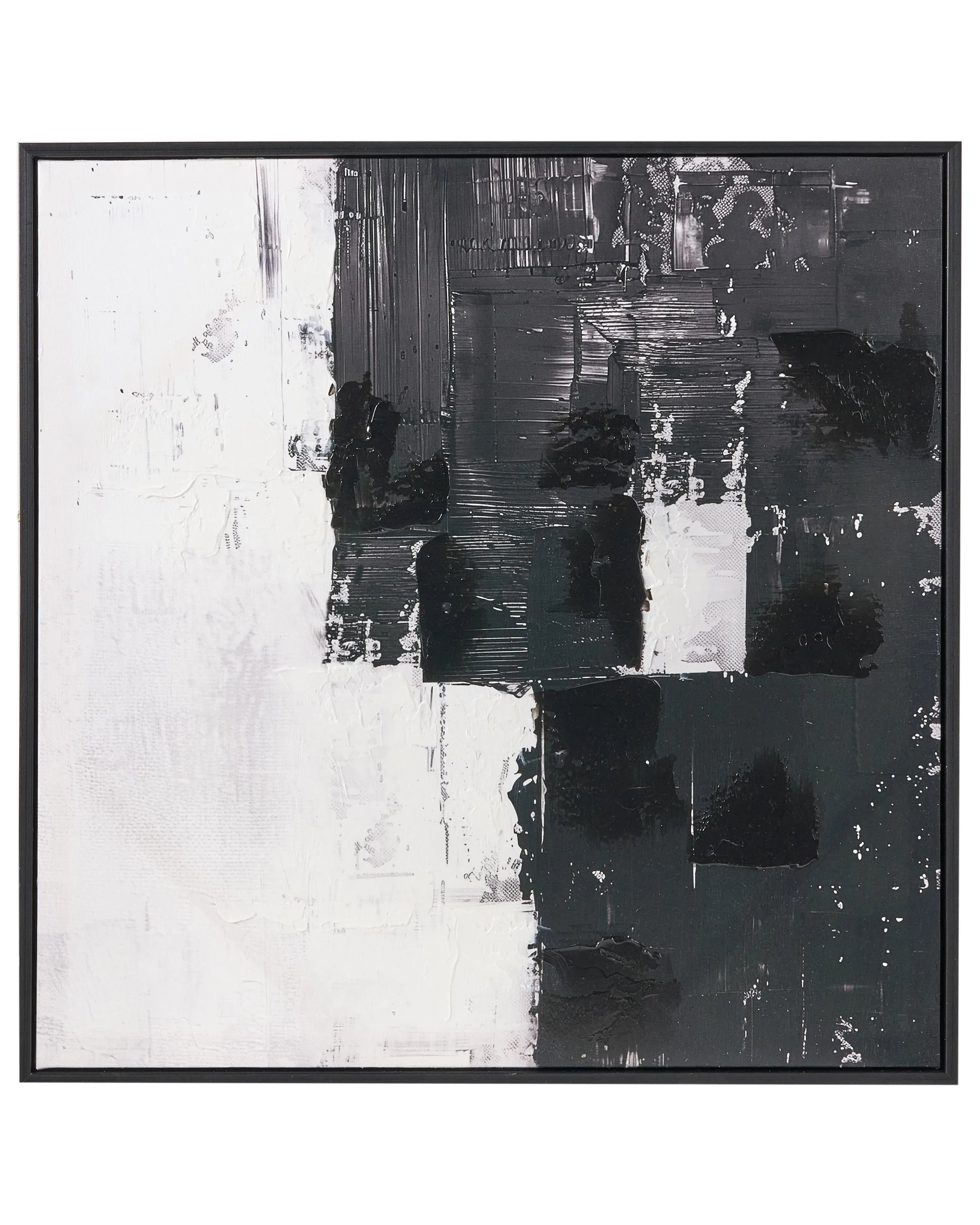 Lot de 2 toiles Motif abstrait Noir