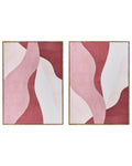 Set di 2 tele GOWRAN Motivo astratto Rosa